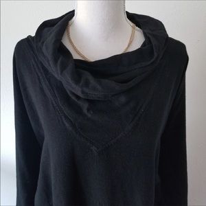 Soft Surroundings Black Oversized linen blend top